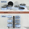 Yuming Factory 8 Tiers Pots and Pans Organizer, Adjustable Pot Lid Holders & Pan Rack for Kitchen Counter and Cabinet